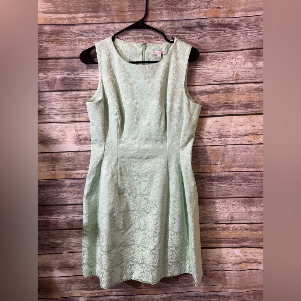 Eva Mendes Dress size 10 Green Baroque Shimmer‎ Sleeveless